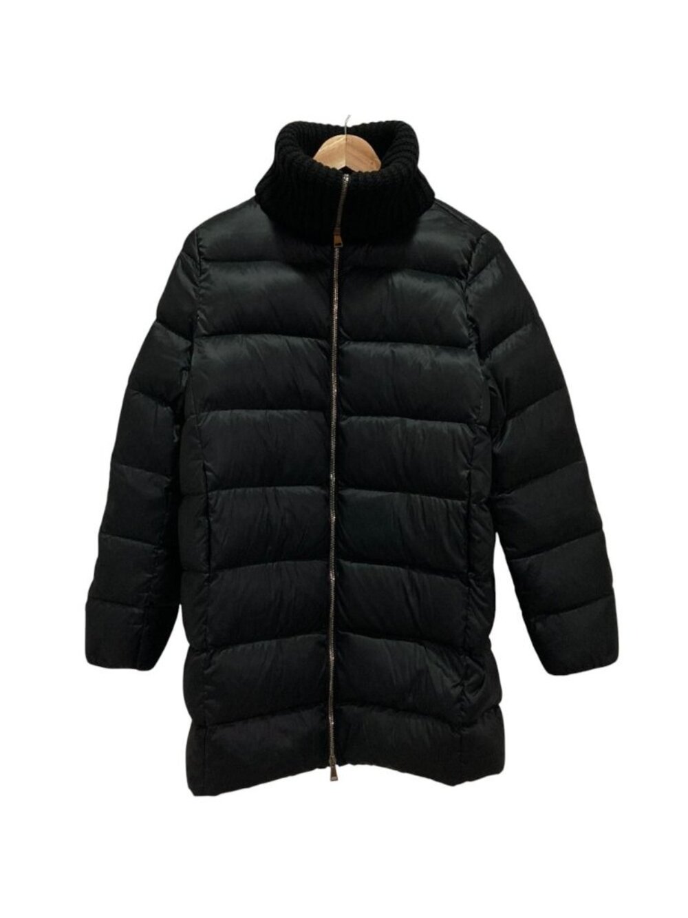Moncler Laburnum Knit Color Down Coat 1 Black